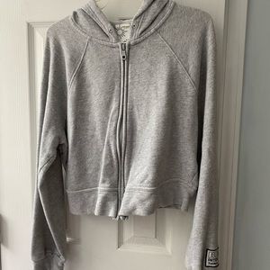 Cropped aerie zip up hoodie